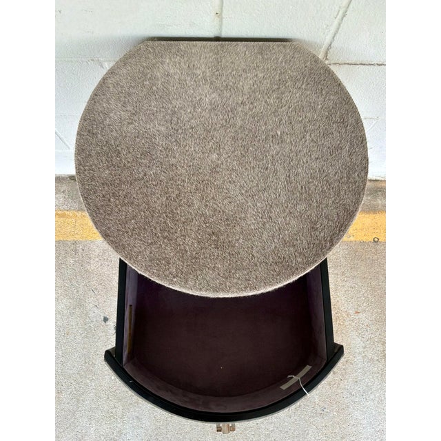 Currey & Company Modern Gray Hair on Hide Side Table For Sale In Atlanta - Image 6 of 6