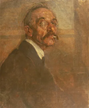 'Self-Portrait' by Julius Paulsen, Circa 1915; Paris Salons, Royal Academy, Danish Impressionist Oil, Benezit