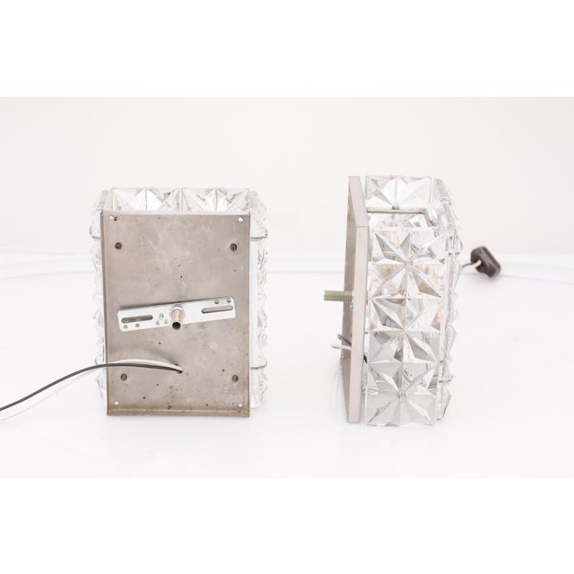 Metal Pair of Brilliant 1960s Crystal & Chrome Sconces - Kinkeldey, Germany For Sale - Image 7 of 14