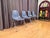 Set of four DSS fiberglass chairs, designed by Charles and Ray Eames for Herman Miller, 1970s. In original and good...