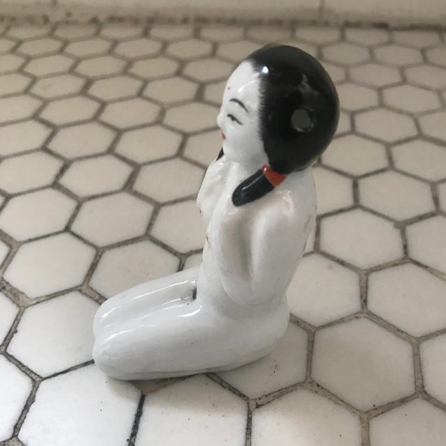 Figurative Chinese Hand Painted Nude Figural Porcelain Perfume Bottle For Sale - Image 3 of 10