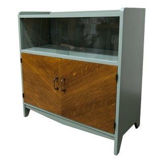 Atypical Noble Green Low Display Cabinet, 1960s For Sale
