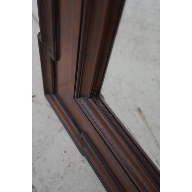 Thomasville Inlaid Mahogany Beveled Glass Dresser Mirror For Sale In Philadelphia - Image 6 of 9