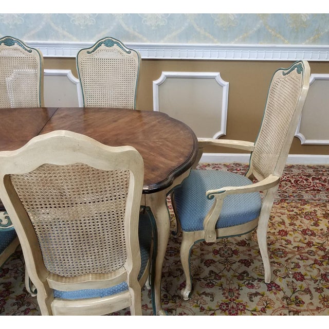 1960s French Provincial Dining Table W 6 Chairs Chairish