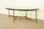 Labarge LaBarge Hollywood Regency Brass and Glass Hooved Feet Cocktail Table, Circa 1960s For Sale - Image 4 of 12