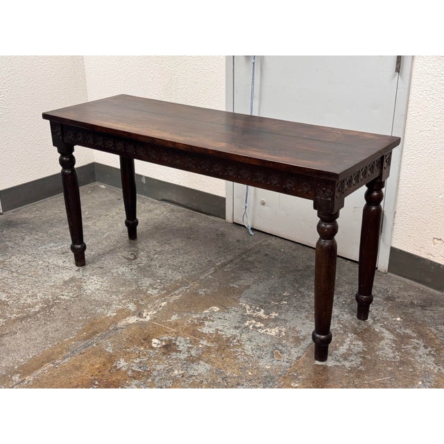 Carved Wood Console, Vintage For Sale - Image 12 of 12