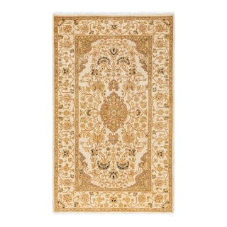 Mogul, One-of-a-Kind Hand-Knotted Area Rug - Ivory, 3' 2" x 5' 1" For Sale