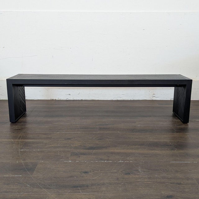 2020s Crate & Barrel Dunewood Dining Bench For Sale - Image 5 of 7
