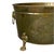 Vintage Asian Motif Lion Head Oval Brass Cachepot Planter For Sale - Image 4 of 9
