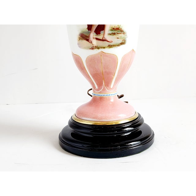 Antique Victorian Late 19th Century Hinks & Sons Opaline Glass Table Lamp For Sale - Image 10 of 12