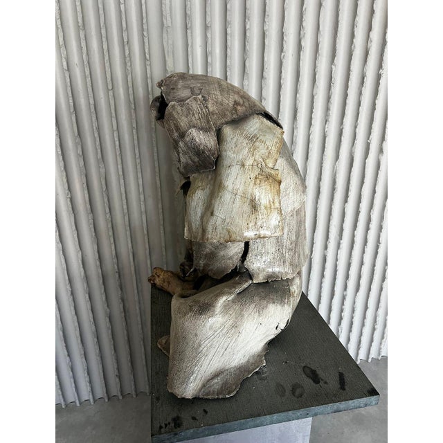 Belgian School Artist, Large Sculpture of Seated Figure, 20th Century, Ceramic For Sale - Image 15 of 18
