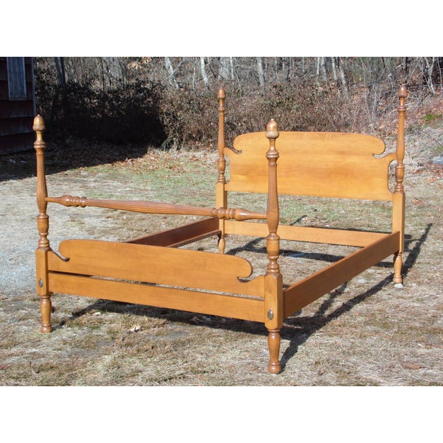 Vintage Ethan Allen Baumritter Early American Maple Full Double Poster