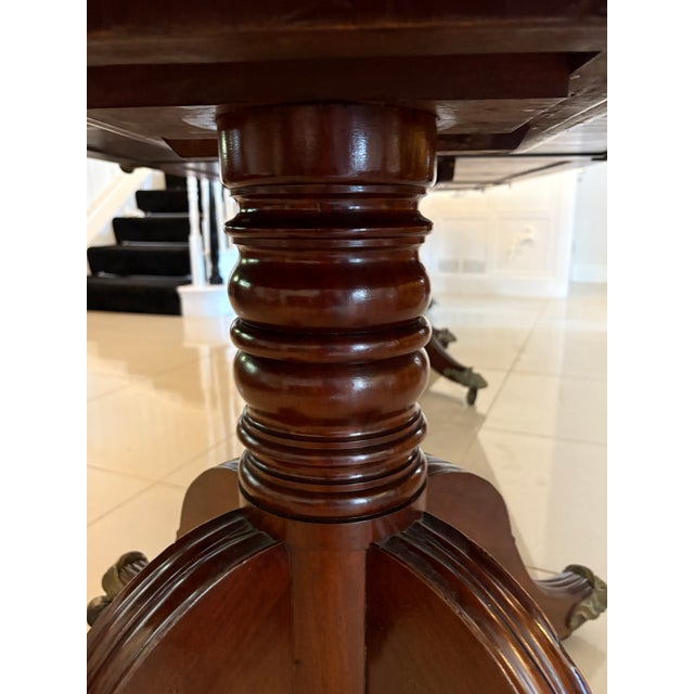 Regency 16 Seater Figured Mahogany 3 Pilar Dining Table, 1830s For Sale - Image 10 of 17