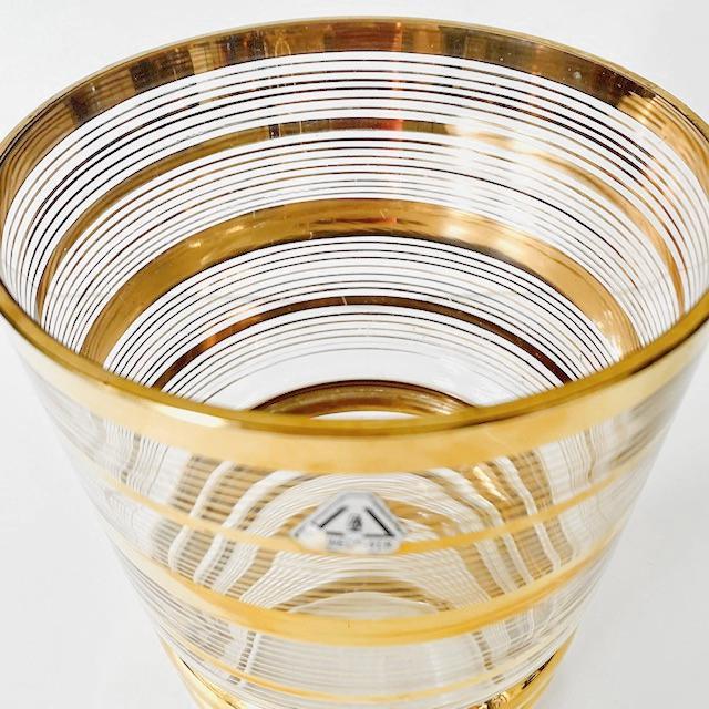 Art Deco Gilt Booms Vase in Glass from Rupel, 1930s For Sale - Image 3 of 5