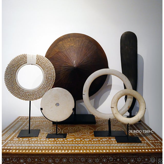 Marble Ring Sculpture on Stand For Sale - Image 14 of 14