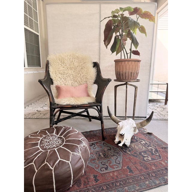 Black Pair Black Butterfly Wicker Chairs For Sale - Image 8 of 10