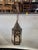 Black 1920s Gothic Tudor Ecclesiastical Gold Painted Metal & Slag Glass Fixture Chandelier For Sale - Image 8 of 10