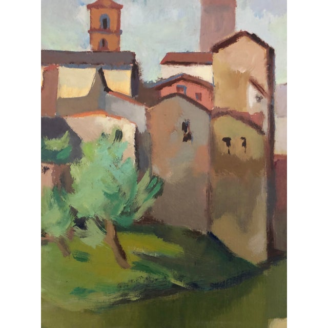Trevisan, Paysage italien avec pont, Oil on Wood, Framed For Sale - Image 6 of 11