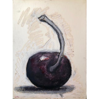Aaron Fink, Original Modernist Oil Stick Pigment Painting by Aaron Fink, Cherry. Pop Art, 1980 For Sale