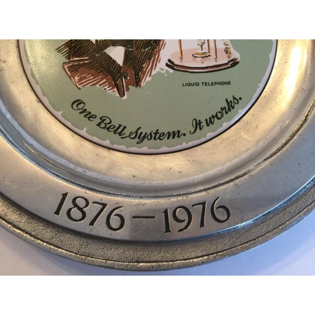 Silver 100 Years of Telephony Commemorative Plate For Sale - Image 8 of 13