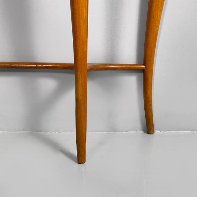 Mid-Century Modern Italian Console Table in Wood and Green Back-Painted Glass, 1950s For Sale - Image 15 of 18