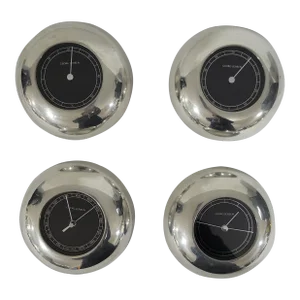 1990s Danish Modern Andreas Mikkelson for Georg Jensen Luna Weather Station- Set of 4