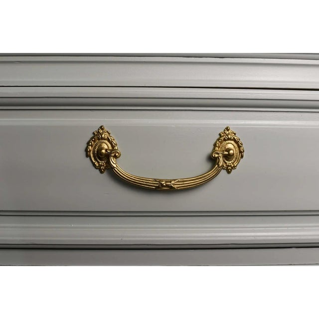 Mid Century French Louis Style Dresser by Dixie - Newly Painted For Sale - Image 12 of 12