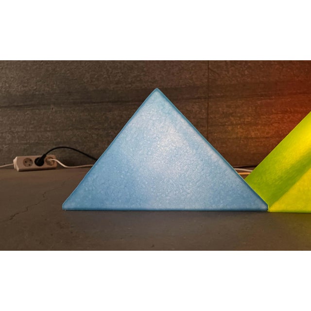 Blue Postmodern Blue Prism Shape Floor or Table Lamp from Heico, 1980s For Sale - Image 8 of 18
