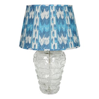 Late 20th Century Mid Century Modern Style Sculptural Clear Glass Table Lamp For Sale