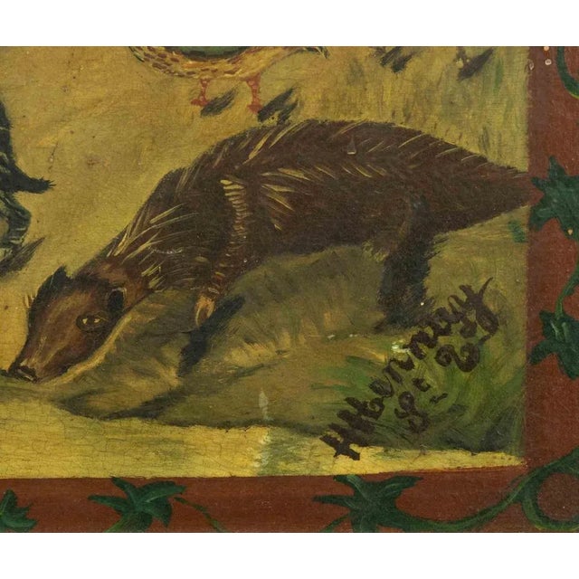 Modern Unknown, Hunter's Funeral, Drawing in Tempera, Early 20th Century For Sale - Image 3 of 6