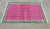 Handmade Cotton Rug, Raspberry with Forest Green Geometric Border and Cream Fringe - 6'x9' For Sale - Image 10 of 10
