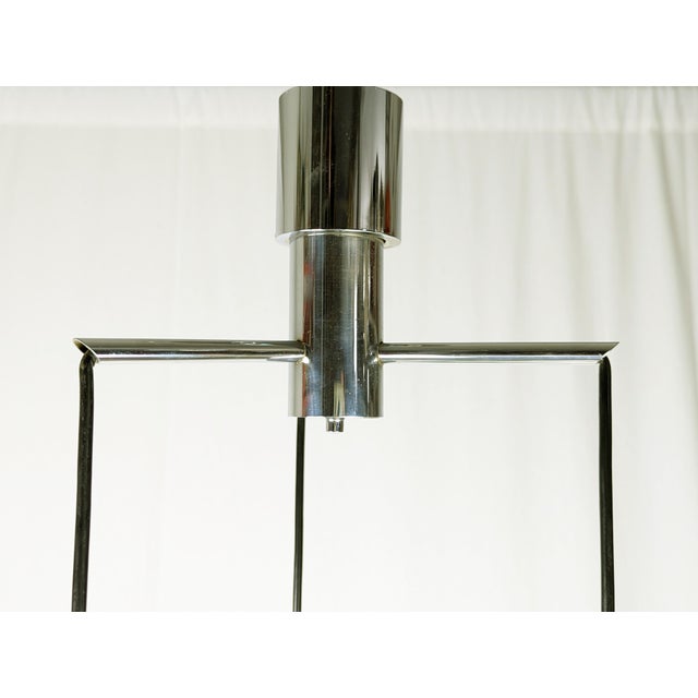 Vintage Three-Lights Pendant in Smoked Glass and Chrome Plated Metal by F. Poli for Seguso, 1960s For Sale - Image 9 of 12