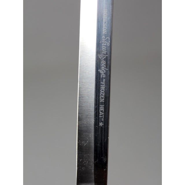 Vintage Robeson ShurEdge Frozen Heat Carving Set With Wood Tray For Sale - Image 12 of 13