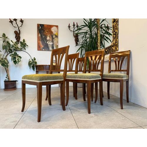 Wood Biedermeier Style Chairs, 1950s, Set of 6 For Sale - Image 7 of 13
