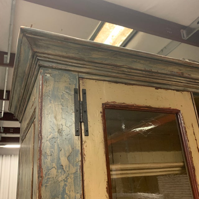 Tan Industrial Woodland Furniture Armoire For Sale - Image 8 of 13