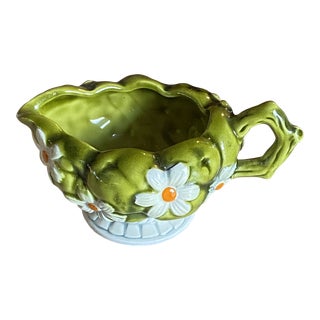 1969 Green Apples & Daisies Creamer For Sale
