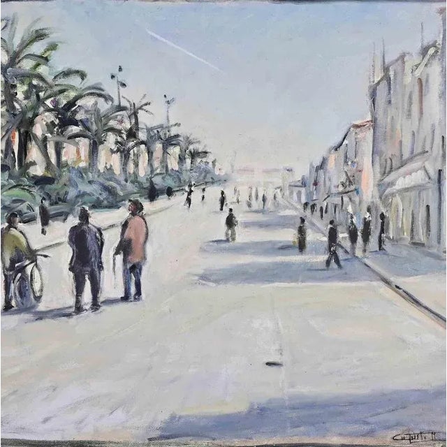 Oil on Canvas realized by Michelangelo Cupisti (1935-2012) in 1990s. Hand signed lower right. Hand signed and titled on...