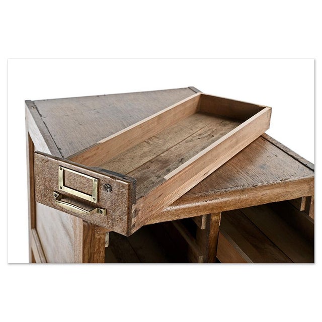 Wood Filing Cabinet with 20 Drawers For Sale - Image 6 of 8
