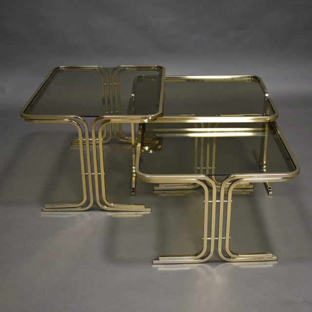1970s Mid-Century Italian Nesting Tables, 1970s, Set of 3 For Sale - Image 5 of 18