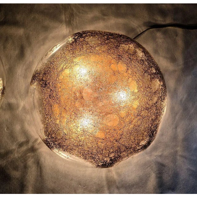 Pair of Brown Mid-Century Modern Murano Glass Sconces 1960s For Sale - Image 4 of 12