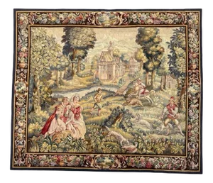 Vintage French Handwoven Aubusson Tapestry, 1940s