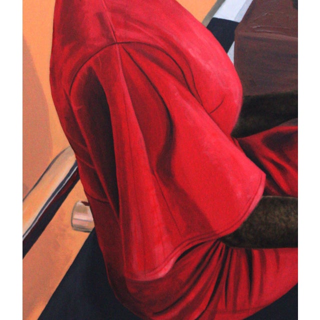 Contemporary The Wait 1, Barnabas Macaulay (2022), Acrylic and Charcoal on Canvas For Sale - Image 3 of 4
