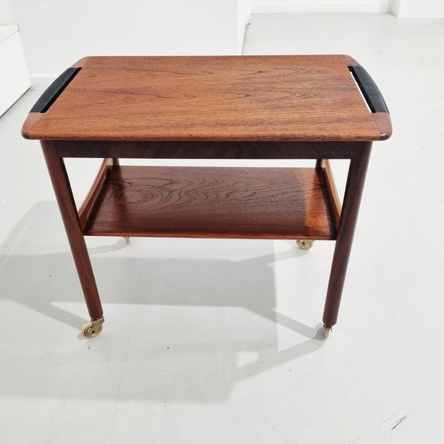 Wood Mid-Century Teak Danish Bar Cart, 1960s For Sale - Image 7 of 12