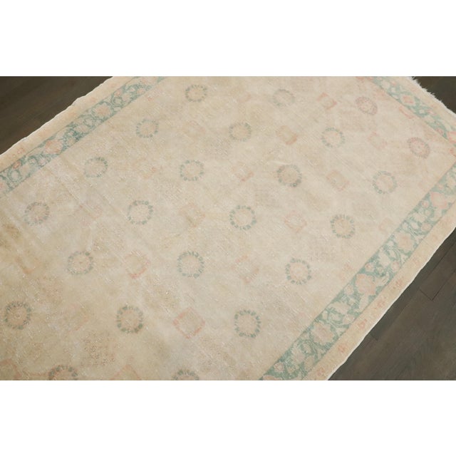 A mid-20th-century Persian Hamedan Rug thats been whitewashed. Accent colors in green and pink Details rug no. j4813 size...