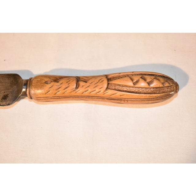 Victorian 19th Century Hand-Carved Bread Knife For Sale - Image 3 of 6