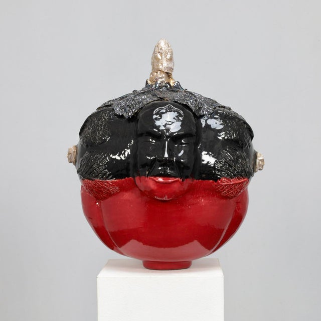 A powerful unique ceramic sculpture by henk van rooij. This singular work exemplifies van rooij’s distinctive sculptural...