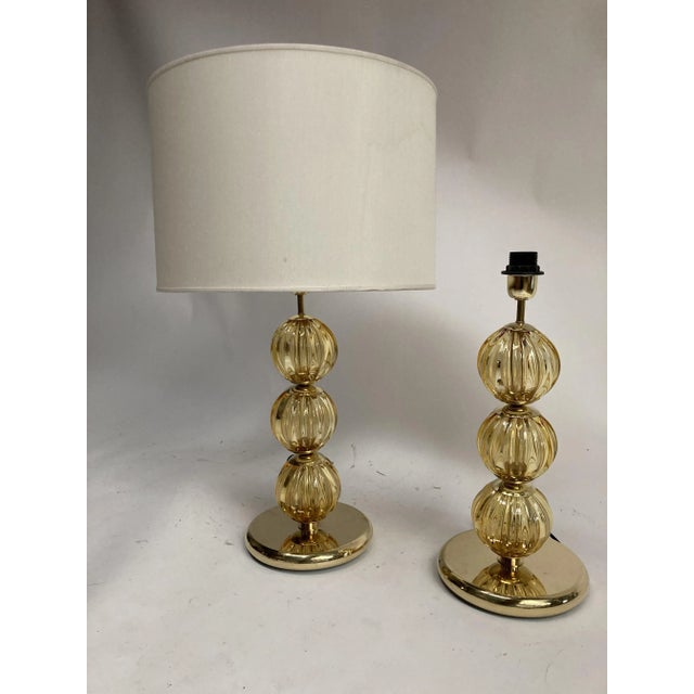 1980s Murano Glass Lamps, Set of 2 For Sale - Image 5 of 5