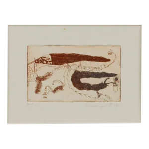 The Maze - Abstract Expressionist Miniature Etching by R. Silvestrov