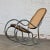 1970’s Bauhaus Style Chrome Tube Bentwood & Cane Rocking Chair or Rocker For Sale - Image 9 of 12
