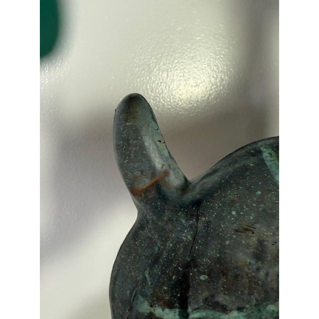 Vintage Copper Leaping Stag Weathervane, Distressed Patina, 1940s For Sale - Image 10 of 13